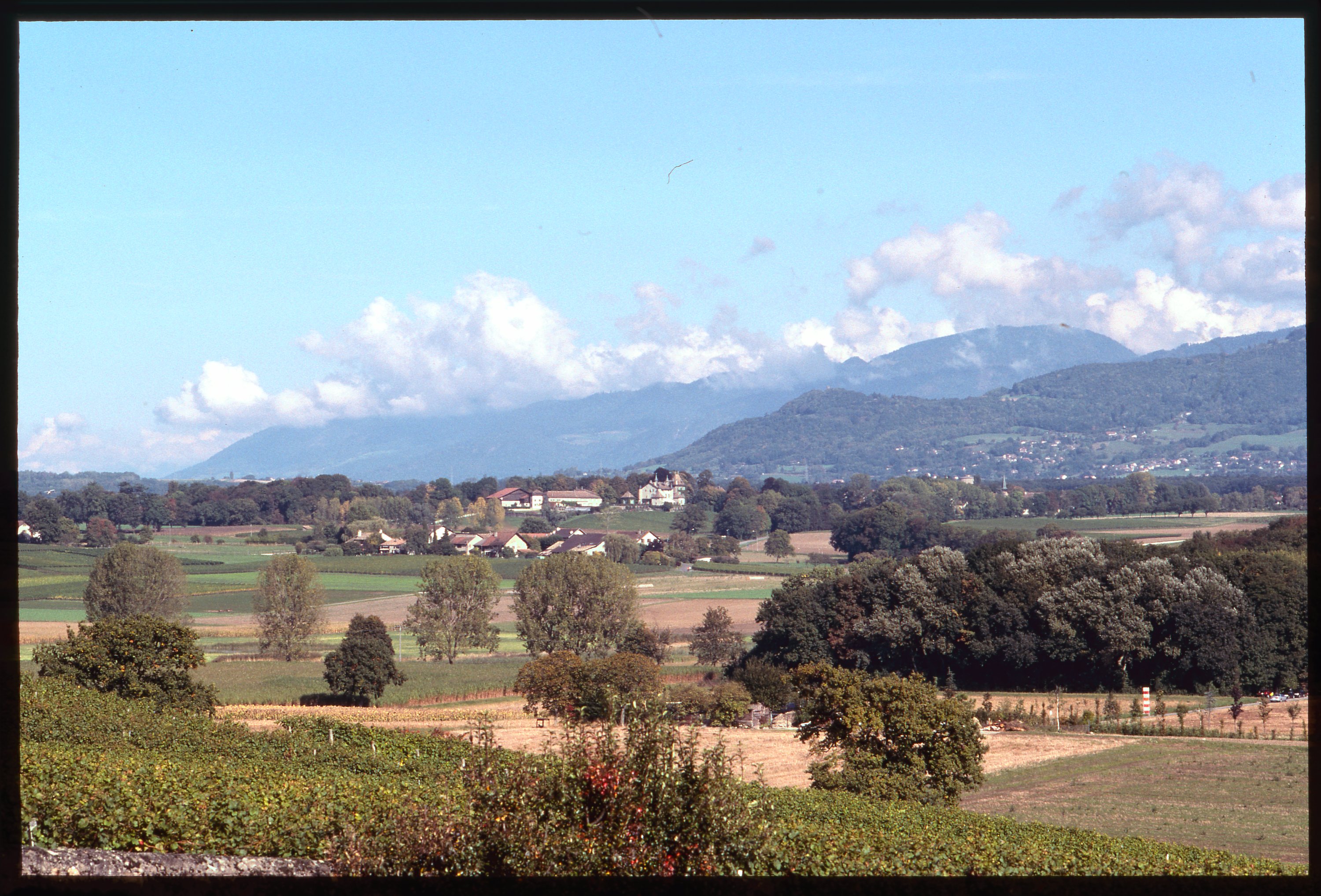 Vue du village de Pers-Jussy dans le Genevois